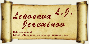 Leposava Jereminov vizit kartica